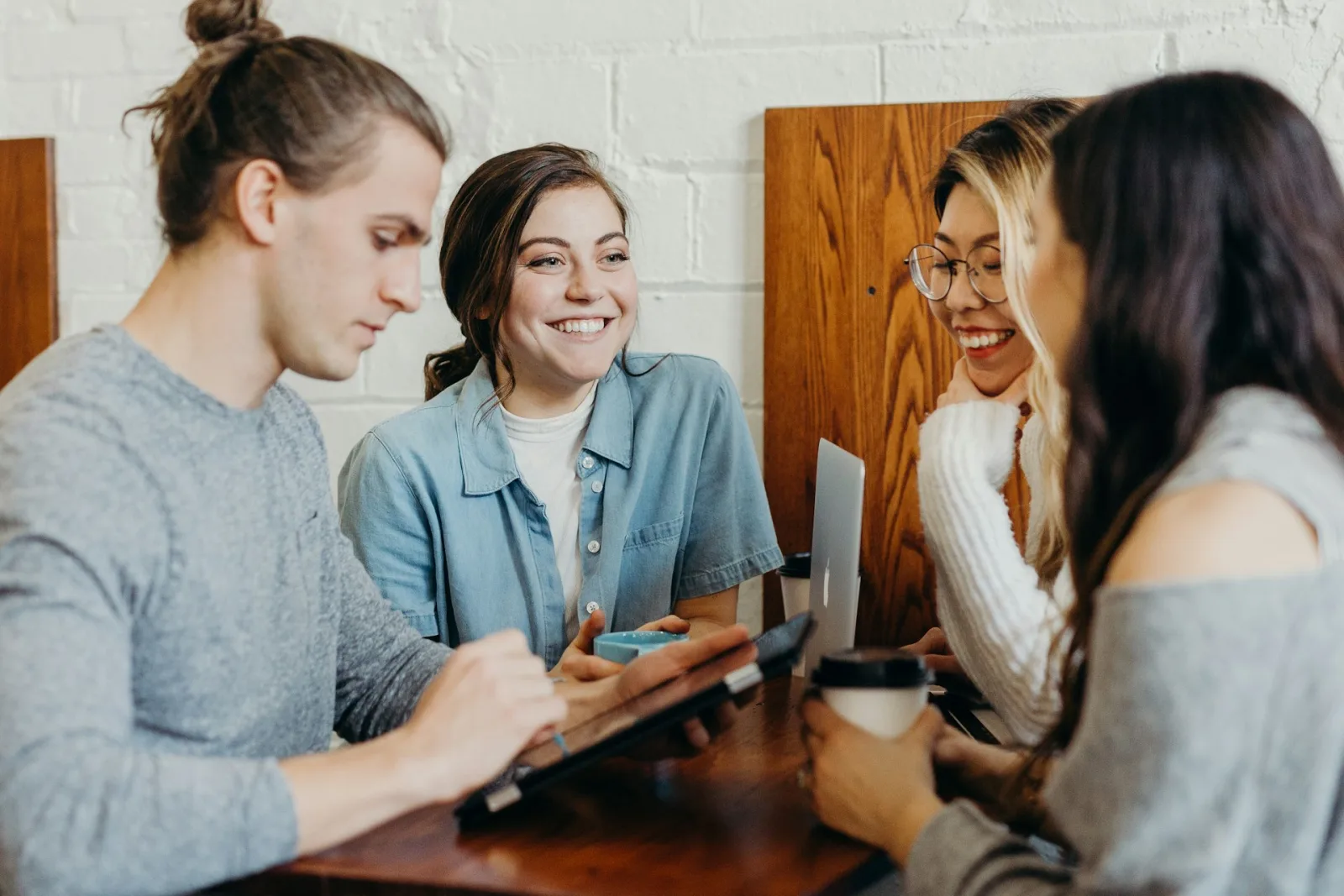 Educators collaborating around a table